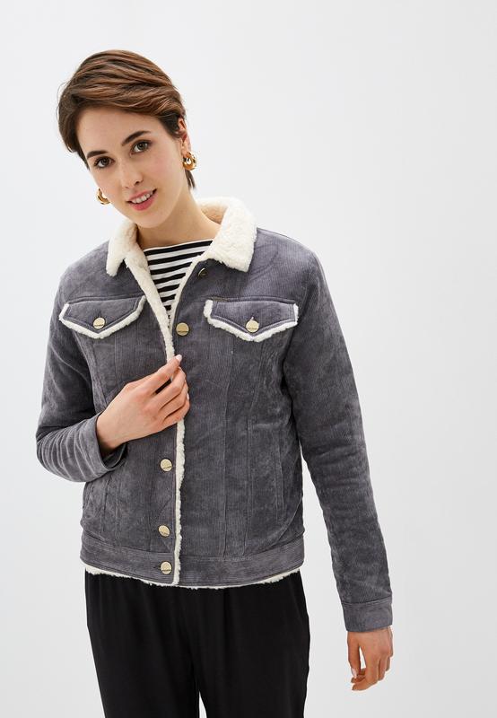 Women's wool corduroy jacket DASTI Denim gray