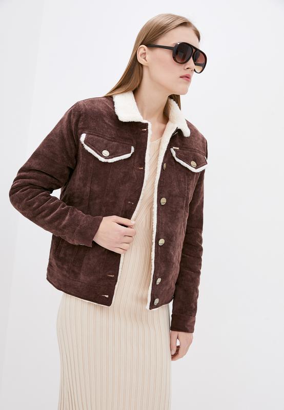 Women's wool corduroy jacket DASTI Denim brown