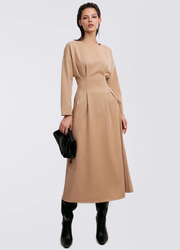 Dress with an Accent On the Waist, midi