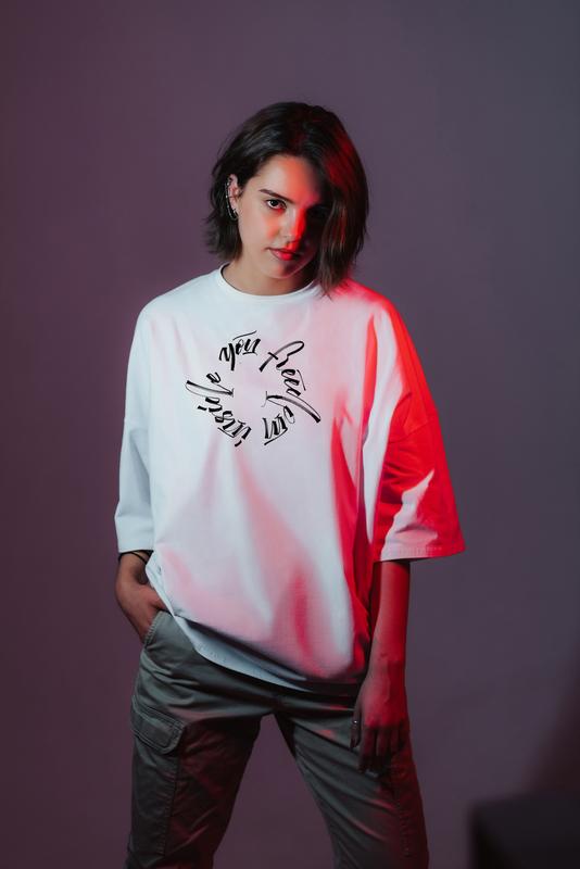 Limited oversize T-Shirt “Freedom Inside You” with handprint