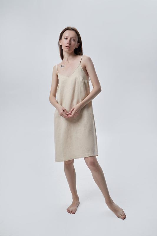 Linen classic nightgown 13727 from GNIZDO with donate to u24