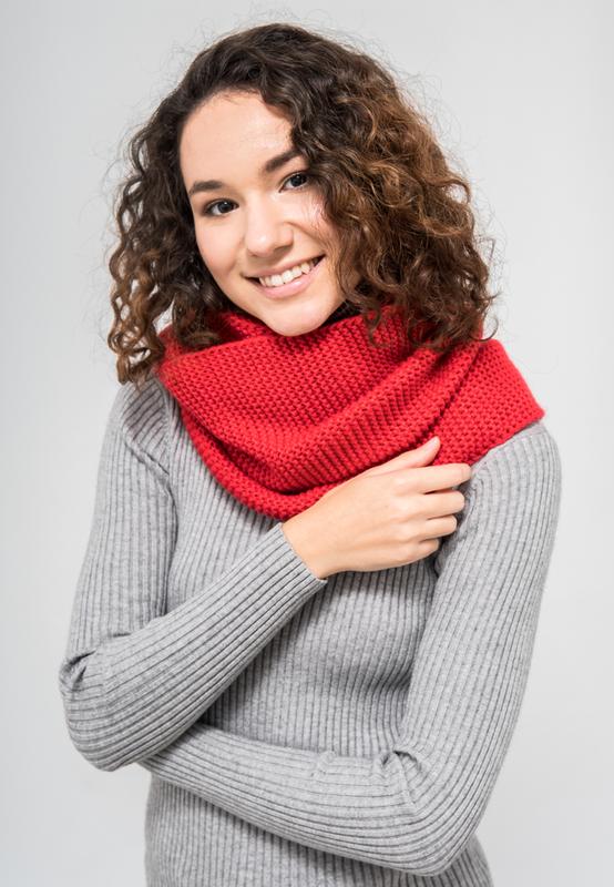 Women's scarf DASTI Mont Blanc red