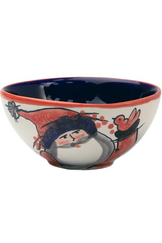Christmas handmade ceramic bowl Santa New Year 2023
