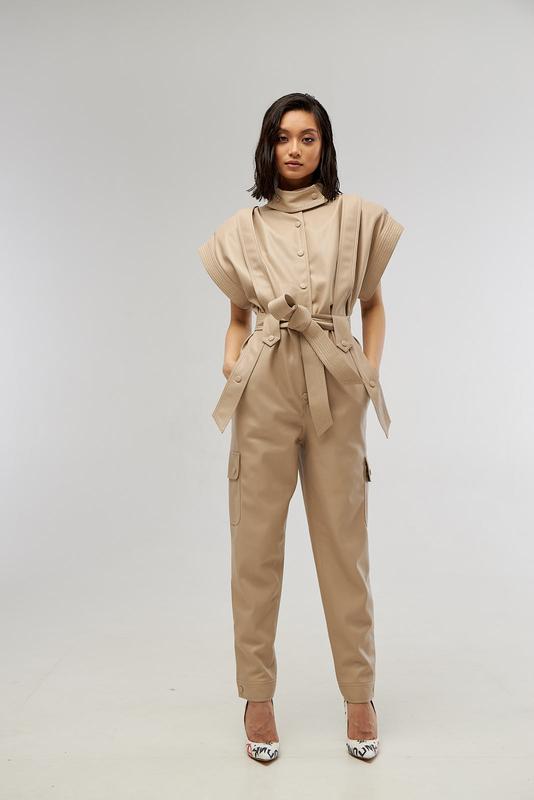 Overalls Eco leather Color Nude