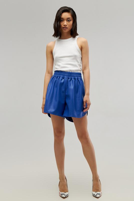Eco leather shorts Color - blue
