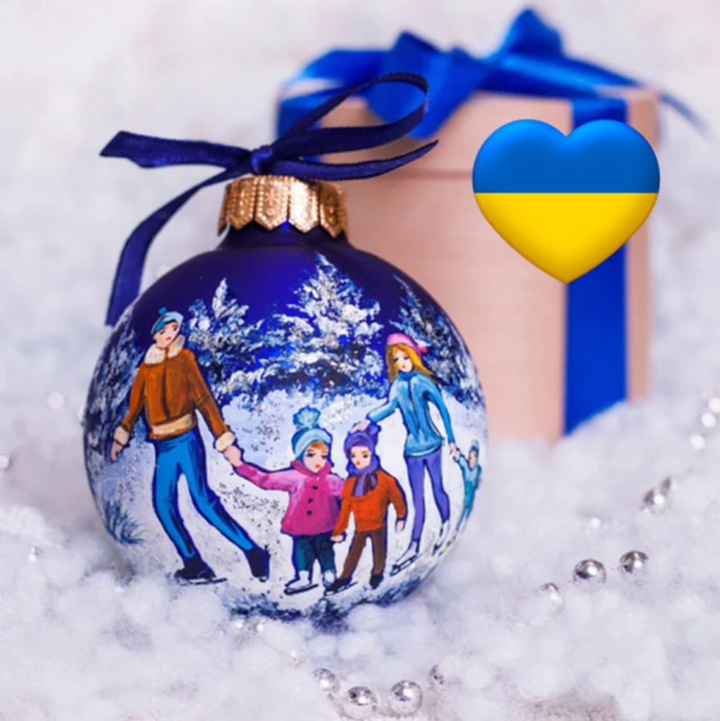Family Christmas Glass Ball, Kids and Parents Xmas Gift