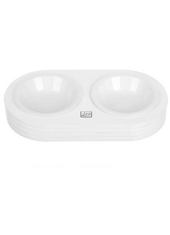 Dog and cat ceramic food bowls "leo pets" white 14662 from Leo Pets