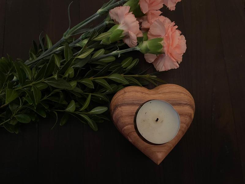 Candlestick heart, romantic decor