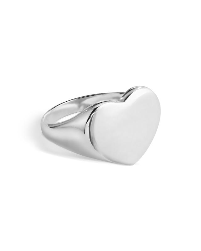 Engravable heart signet ring - 14775 from Peninsula with donate to u24