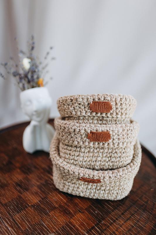 A set of jute baskets made from eco-friendly jute is the perfect addition to your home.