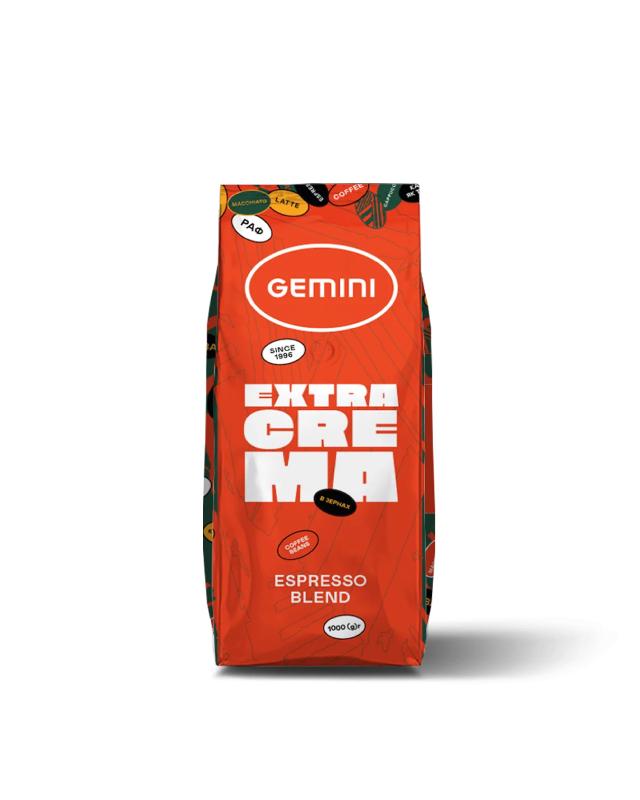 Coffee beans Gemini Extra Crema , 1 kg