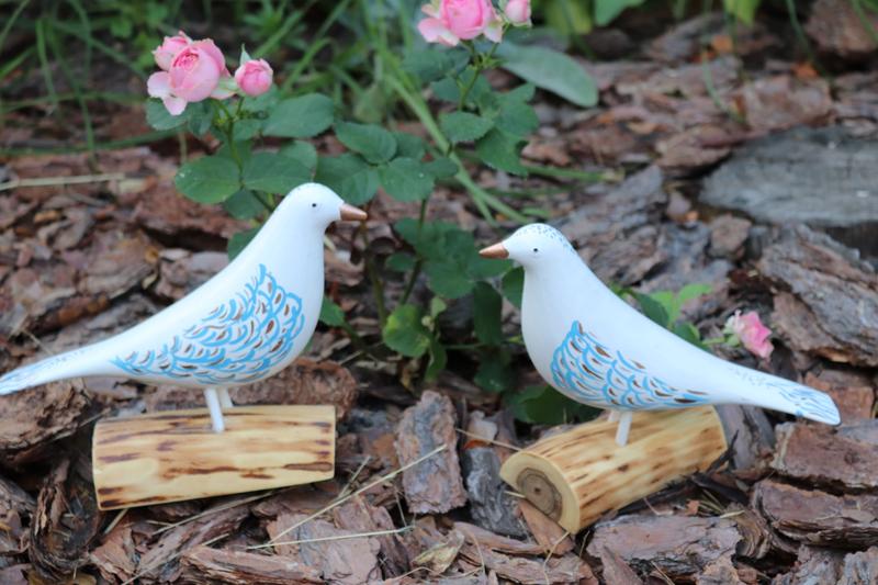 Sculpture for home bird collection bird of paradise, 2 birds 1434