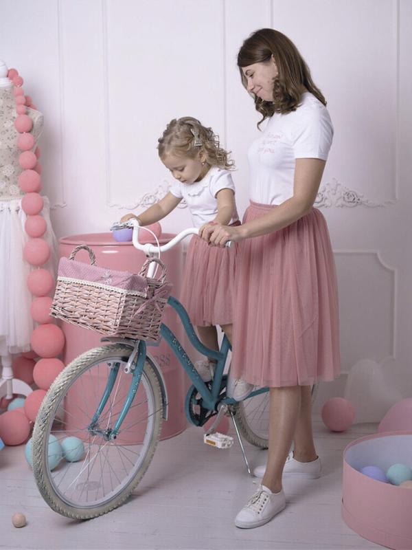 Blush Pink Casual Tulle skirt AIRSKIRT Family Look Set (adult & kids tulle skirts)