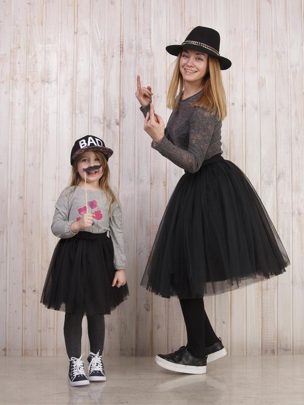 Black Tulle skirt AIRSKIRT Family Look Set (adult & kids tulle skirts)