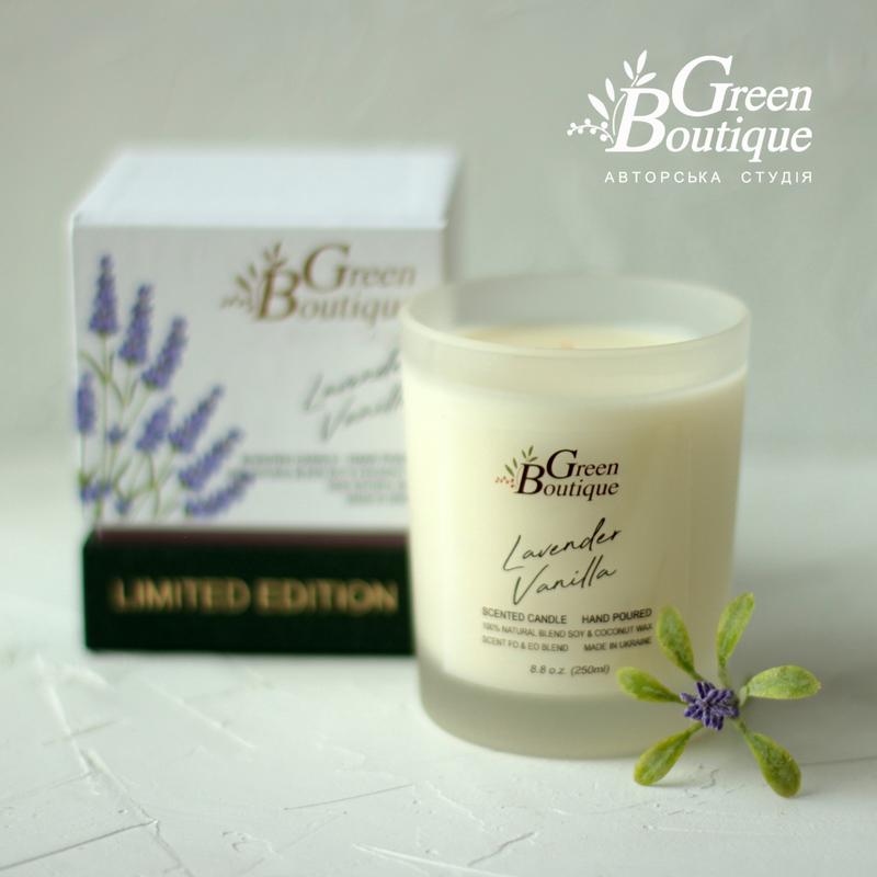 Natural Soy Candle Lavender - Vanilla (size L)