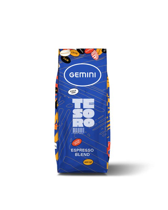Coffee beans Gemini Espresso Tesoro, 1 kg