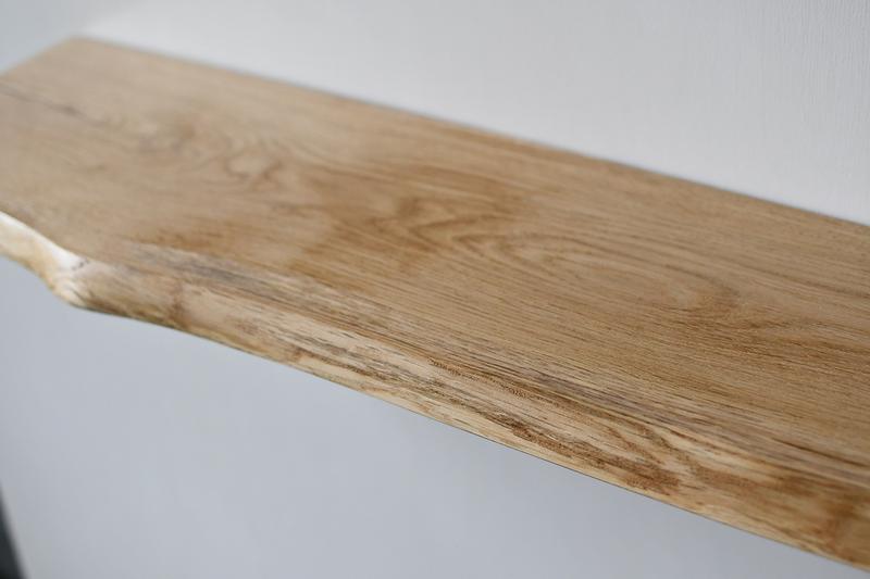 Wooden shelf with a living edge of 50 cm