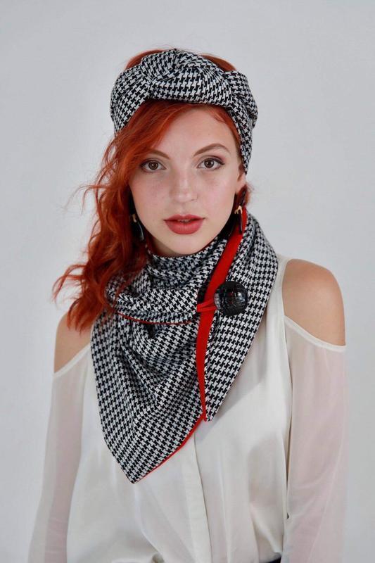 Scarf with original double-sided clasp plus bandage. Kit for YOU