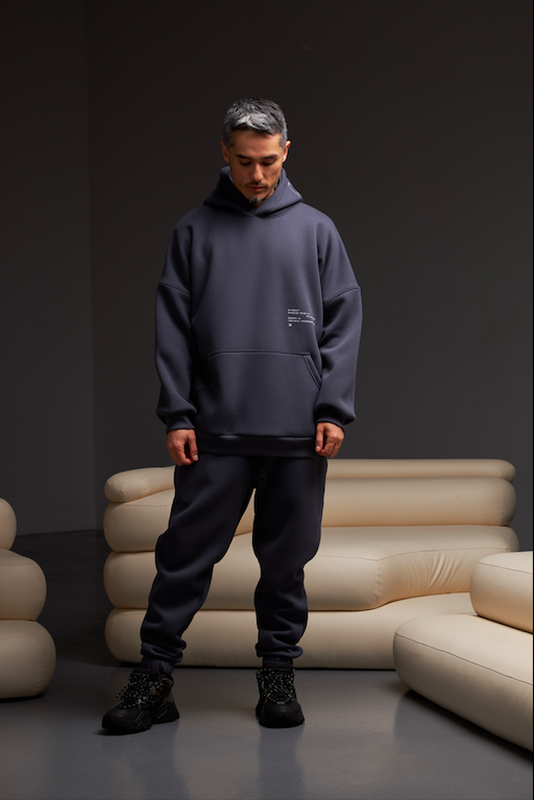 Fleece set hoodie & joggers for men, color cloud - 16568 from BLVCK LIMIT  with donate to u24