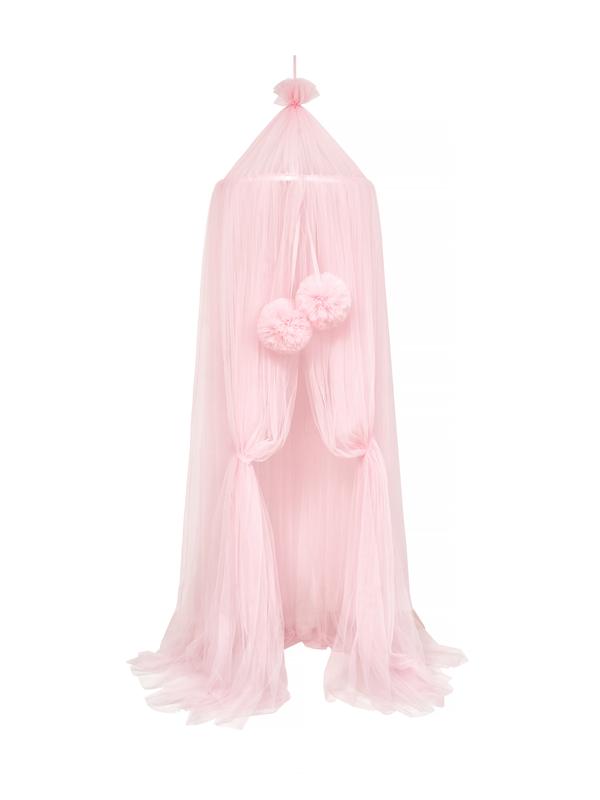 Canopy bed tulle for nursery Twins pink