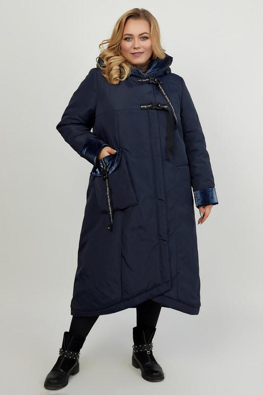 Long women's demi-season large coat  sizes 46-72