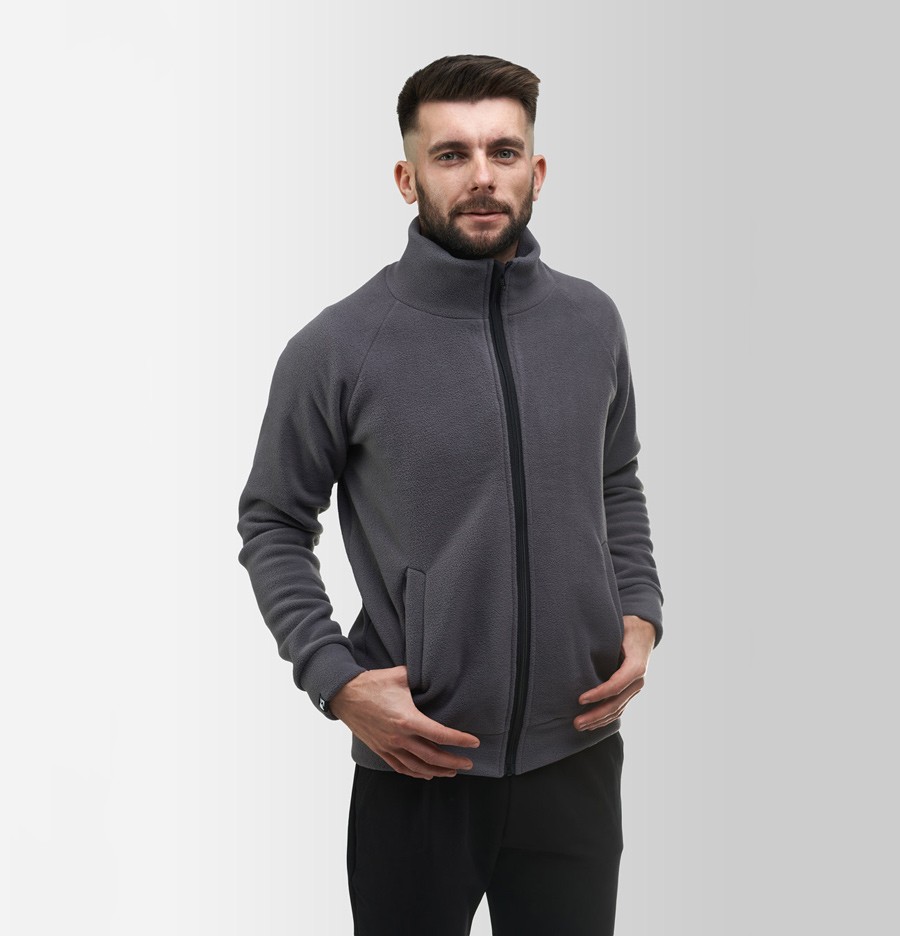 Men's fleece jacket Synevyr 260 grey