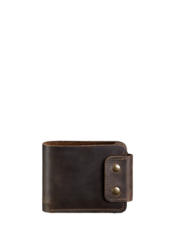 Men's leather wallet Zeus 9.0 dark brown (BN-PM-9-o)