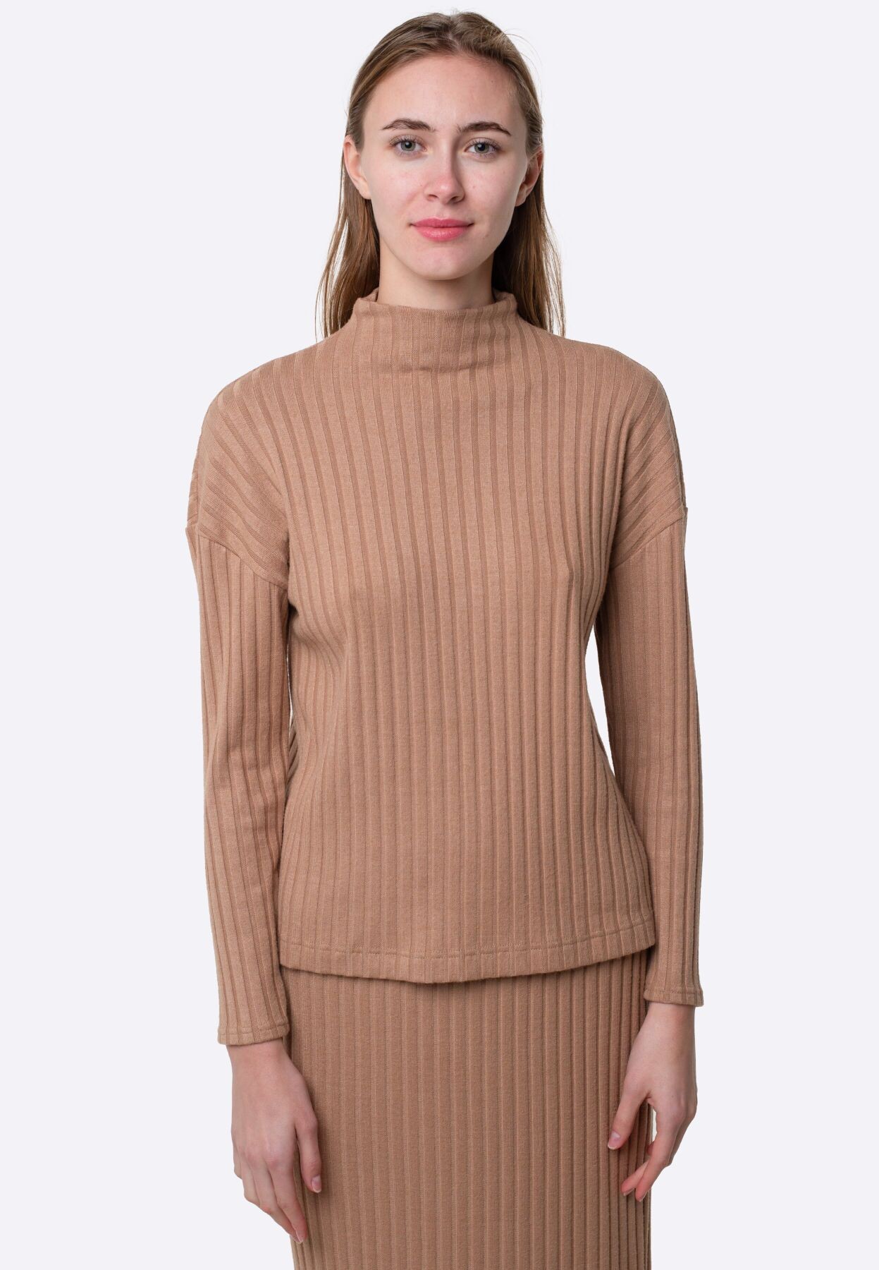 Beige knitted jumper 1283c