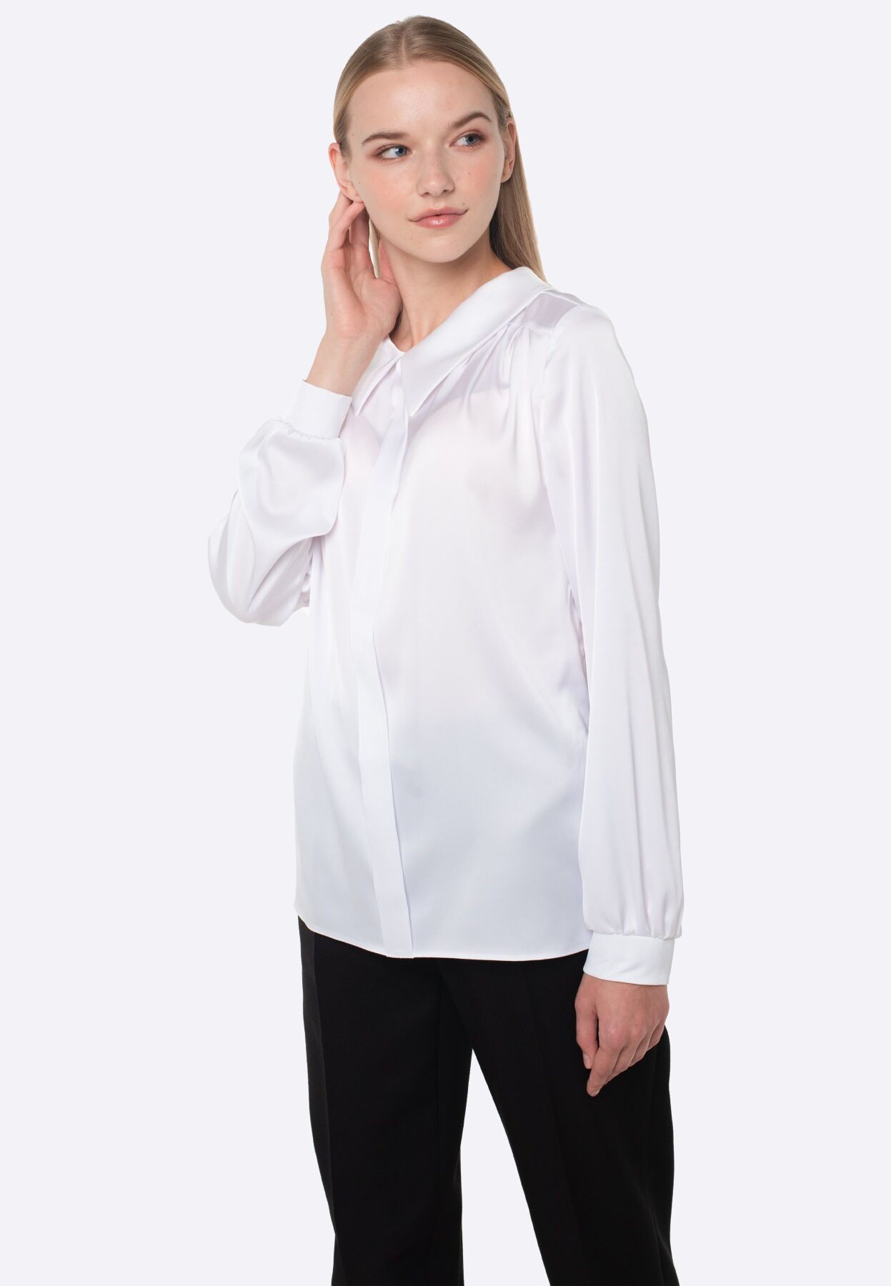 White viscose silk blouse 1281