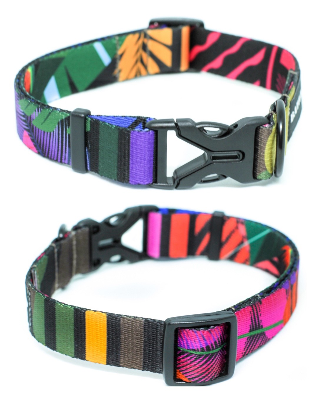Dog collar nylon BAT&RO "Jungle" M (40-50cm)