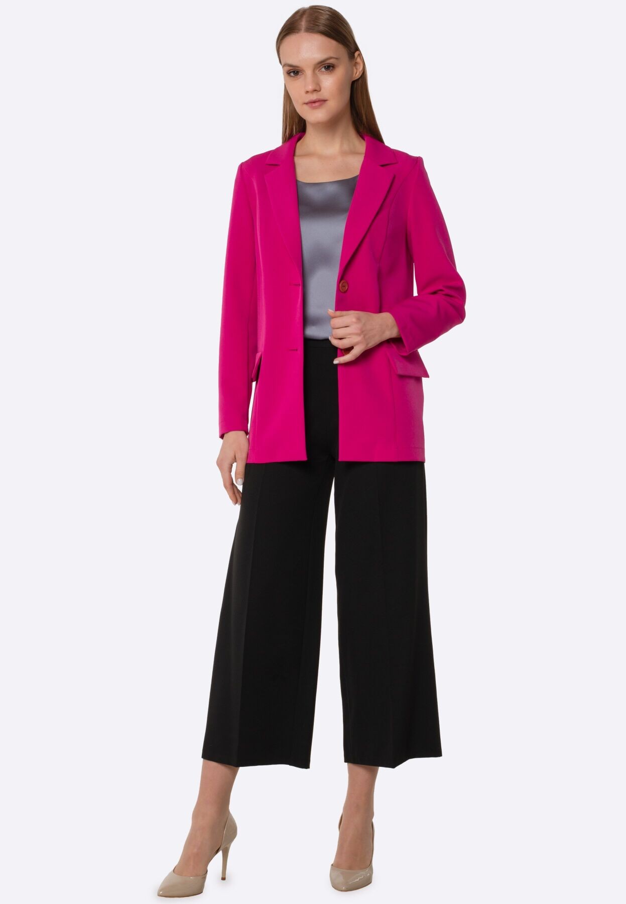 Jacket without lining in cyclamen color 3327