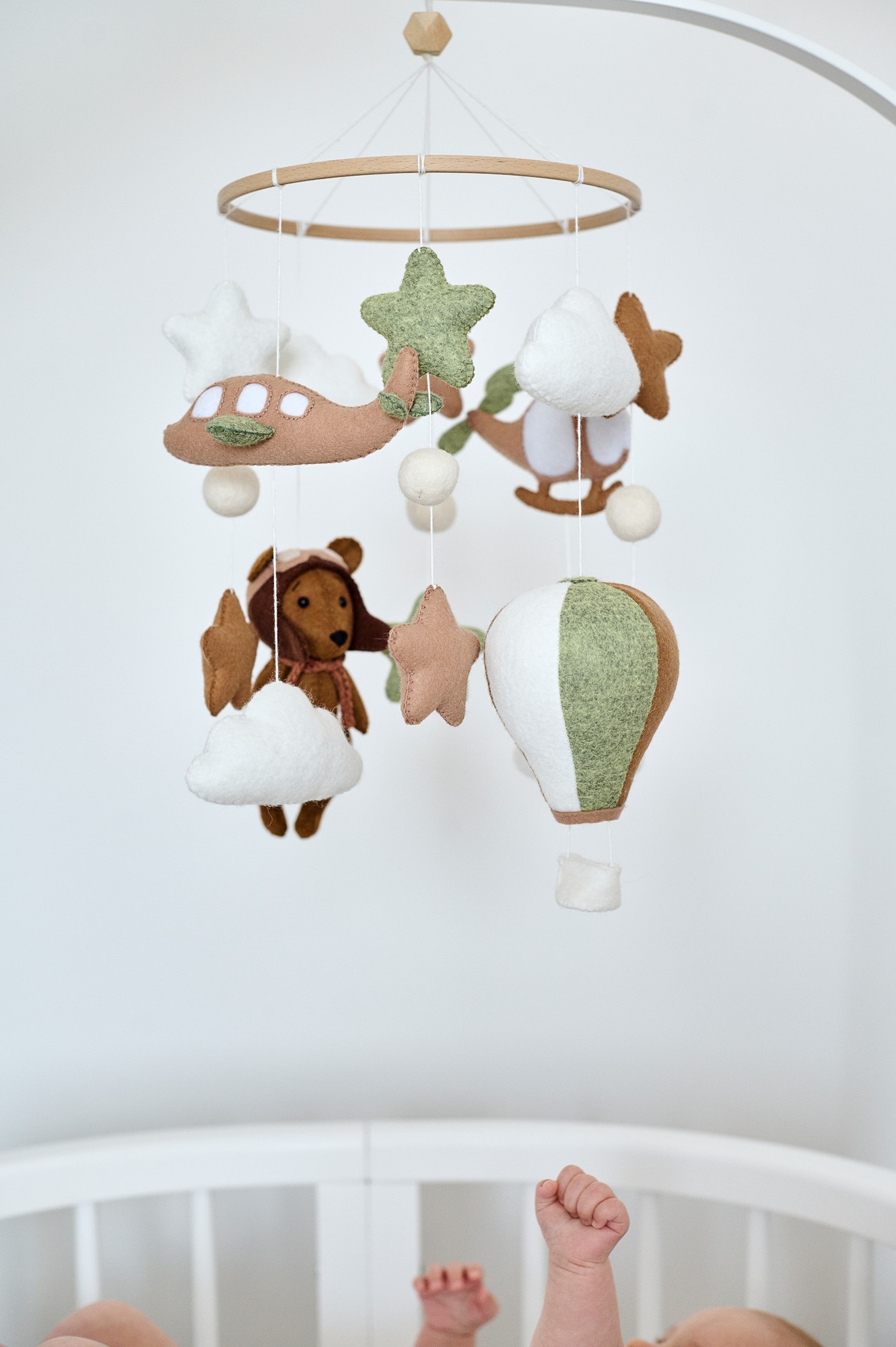 Musical baby mobile with bracket, Baby mobile "Bear"