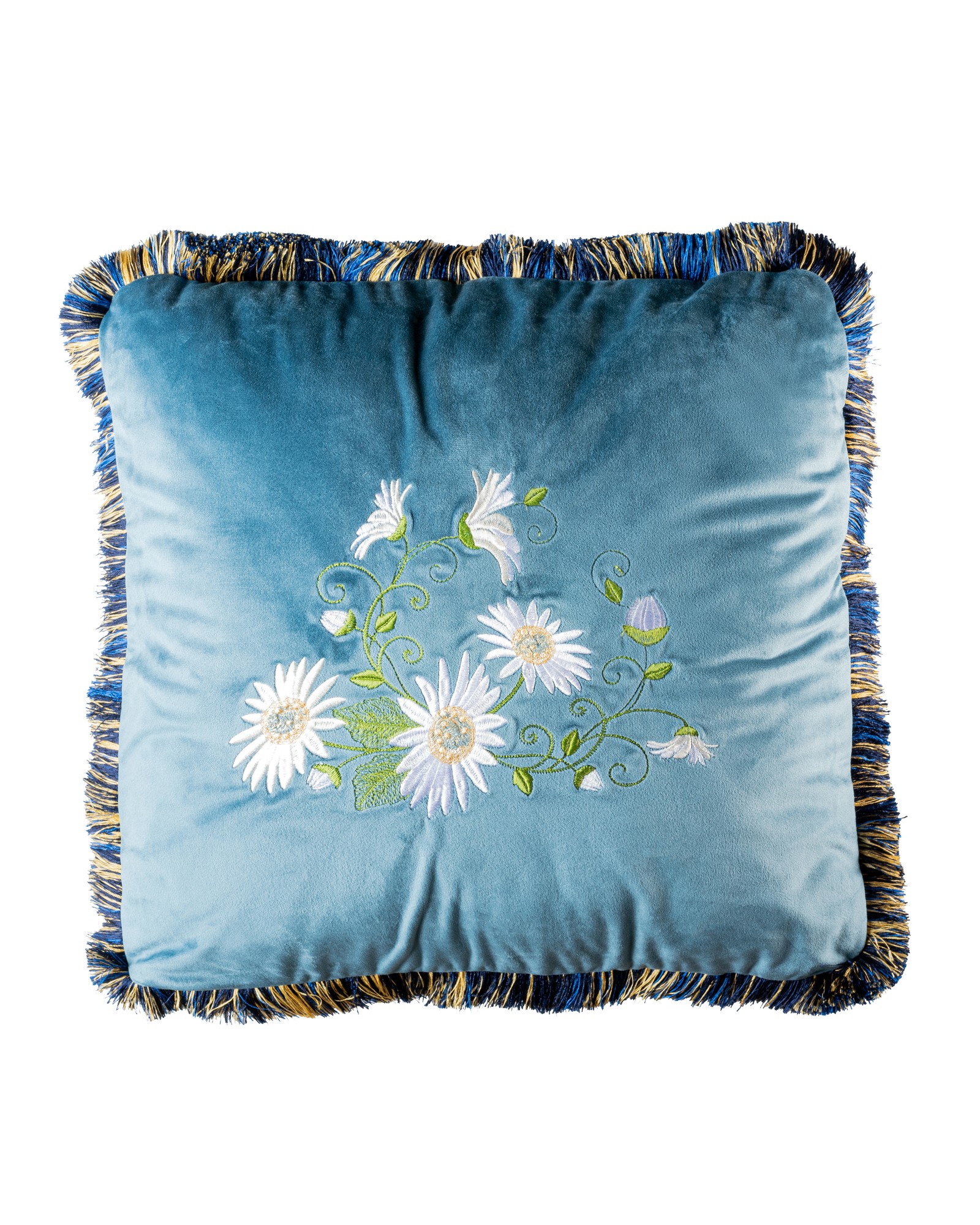 MR Pillow velvet with daisies embroidery