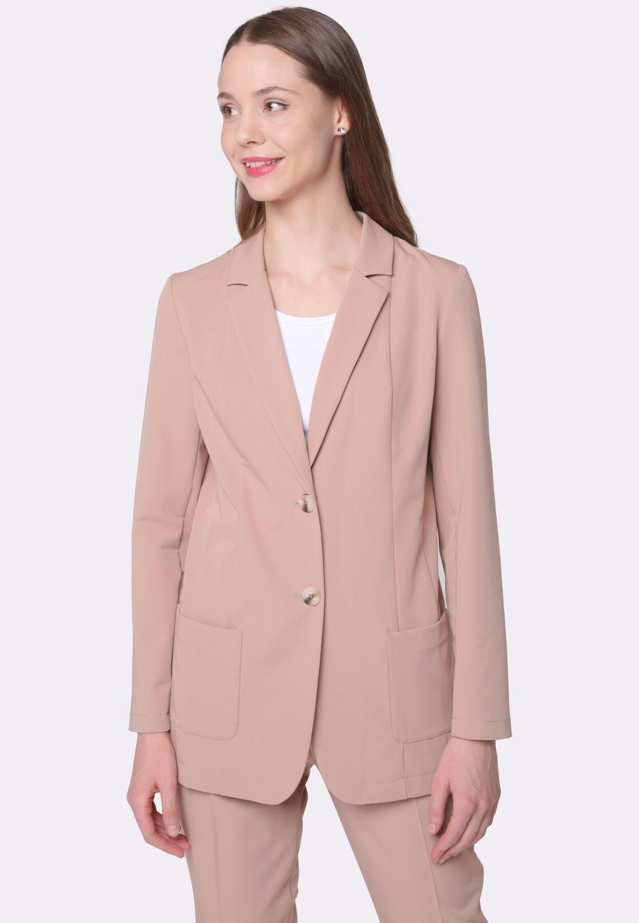 Beige jacket with pockets without lining 3322