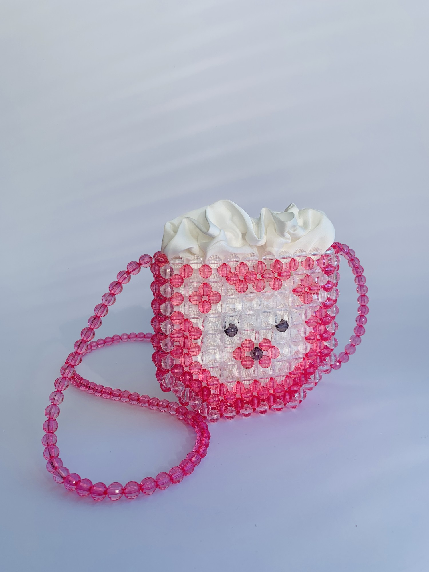Ita bag crossbody mini tote bag cute tote bag clear bag pink bear children's bag 21st birthday gift for her beads