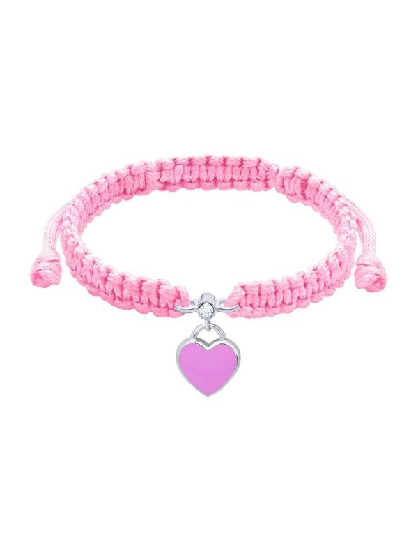 Braided bracelet Pink Heart