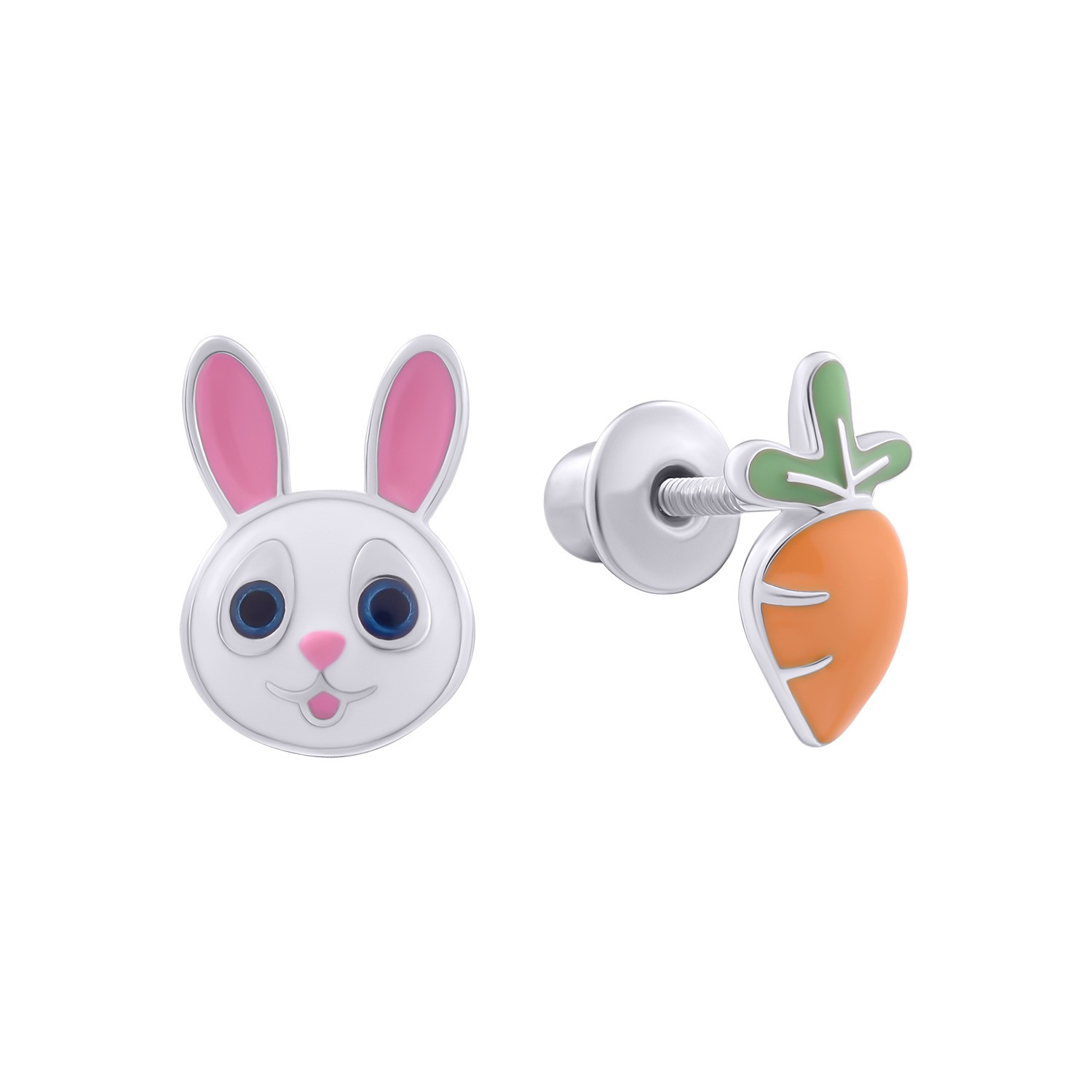 Earrings Bunny with Carrot