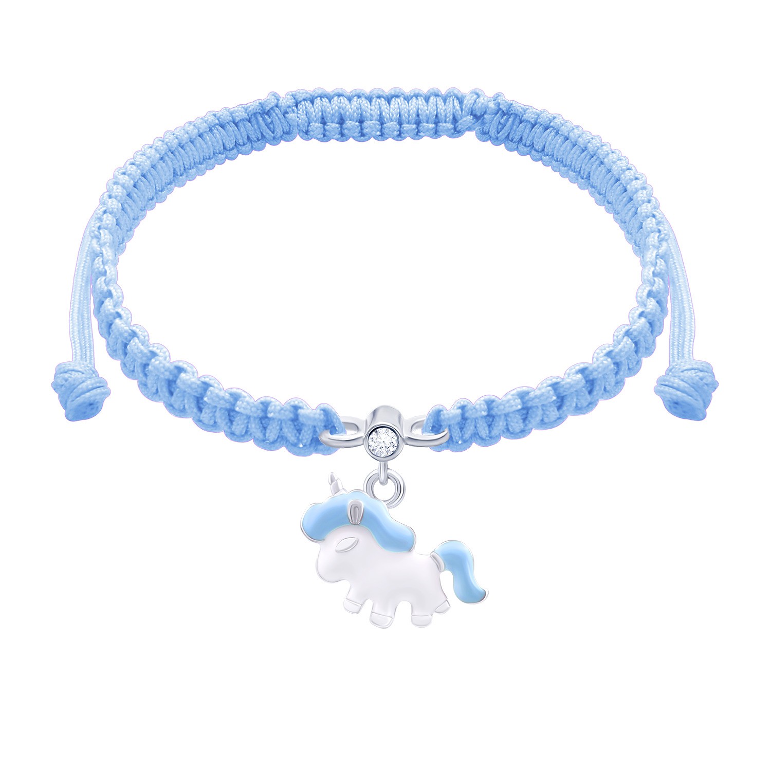 Braided bracelet Blue Unicorn