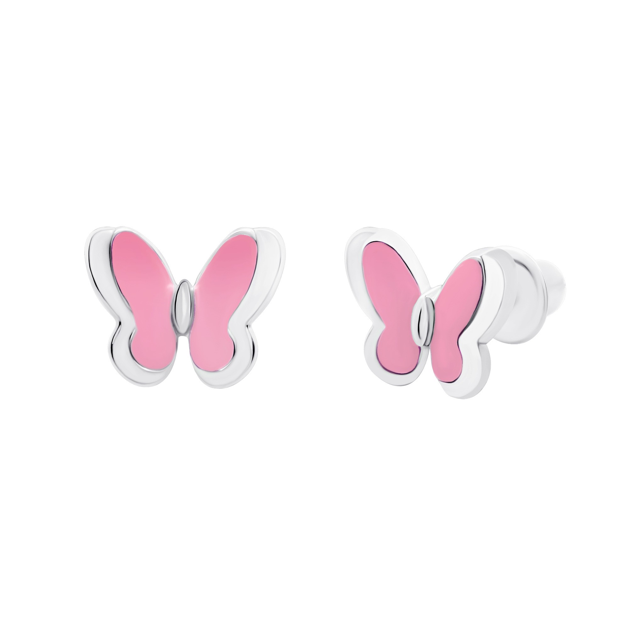 Earrings Pink Butterflies