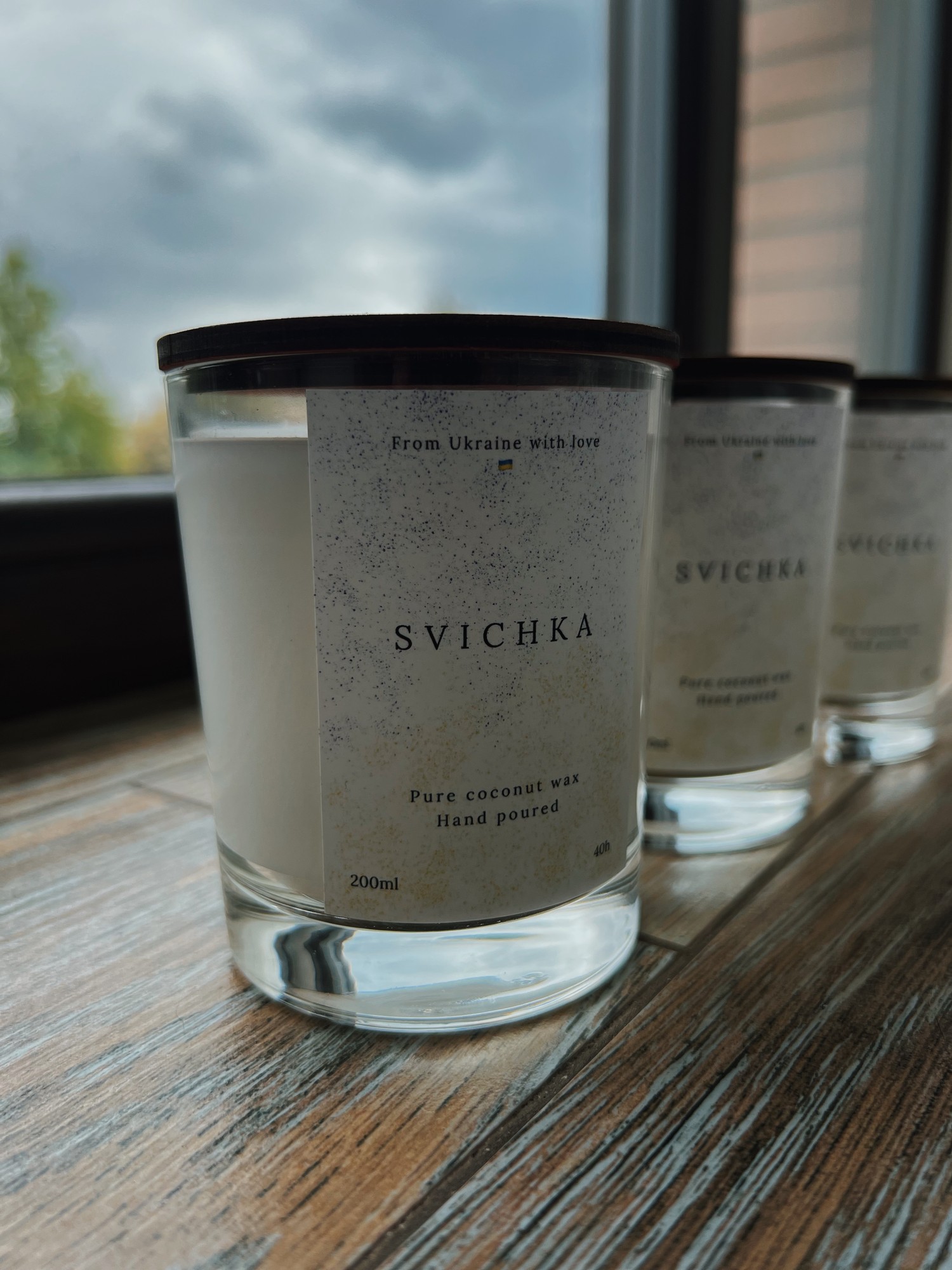 Coconut wax candle lemongrass