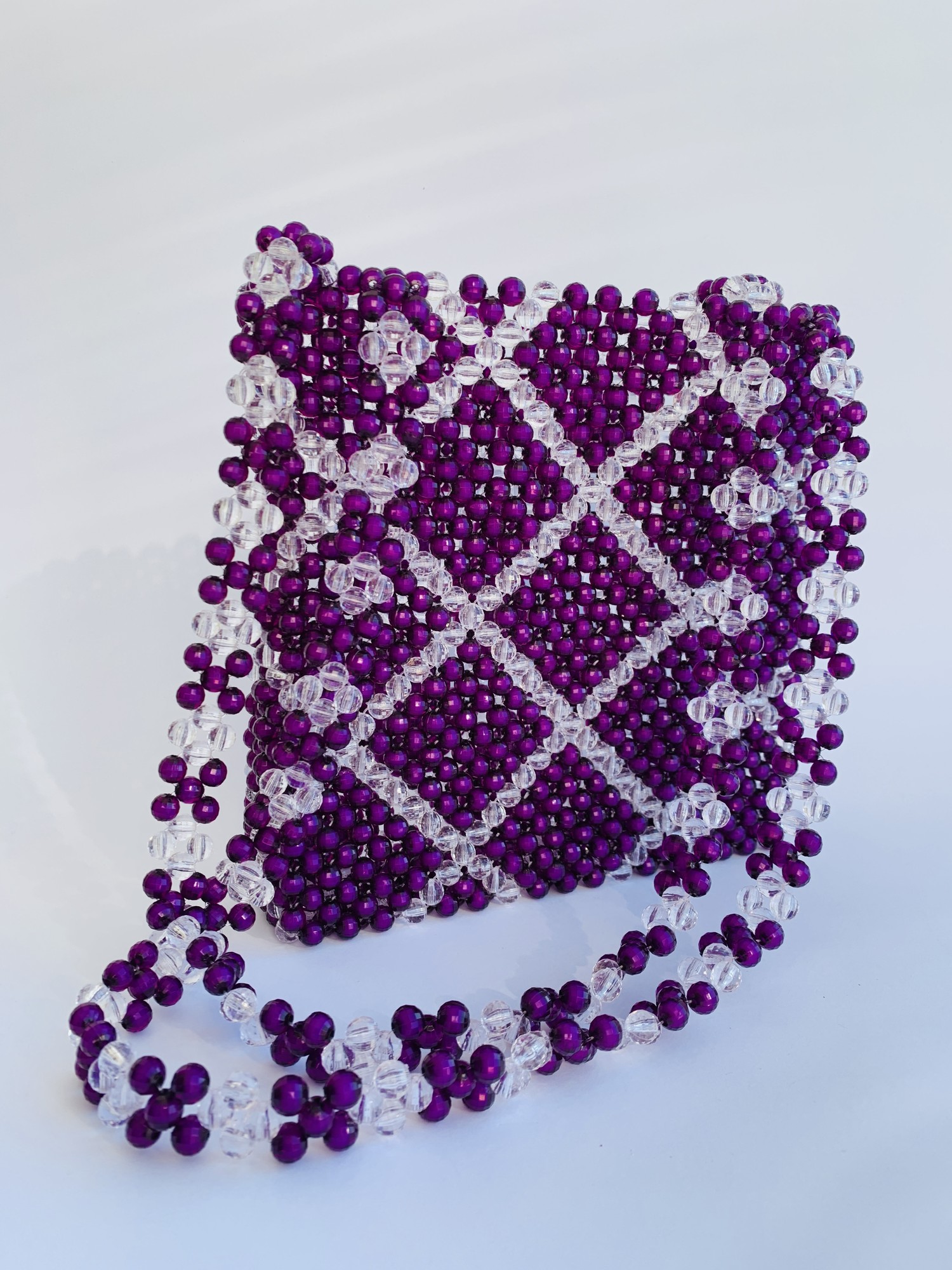 women's stylish bag. decoration for the image. bag made of beads. a gift for a girl