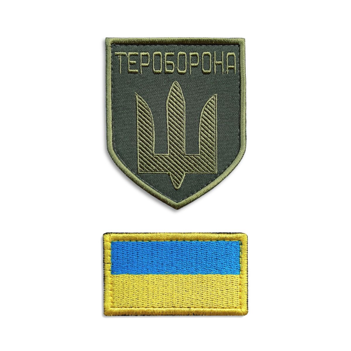 SET OF CHEVRONS ON VELCRO TEROBORON AND THE FLAG OF UKRAINE 2 PCS