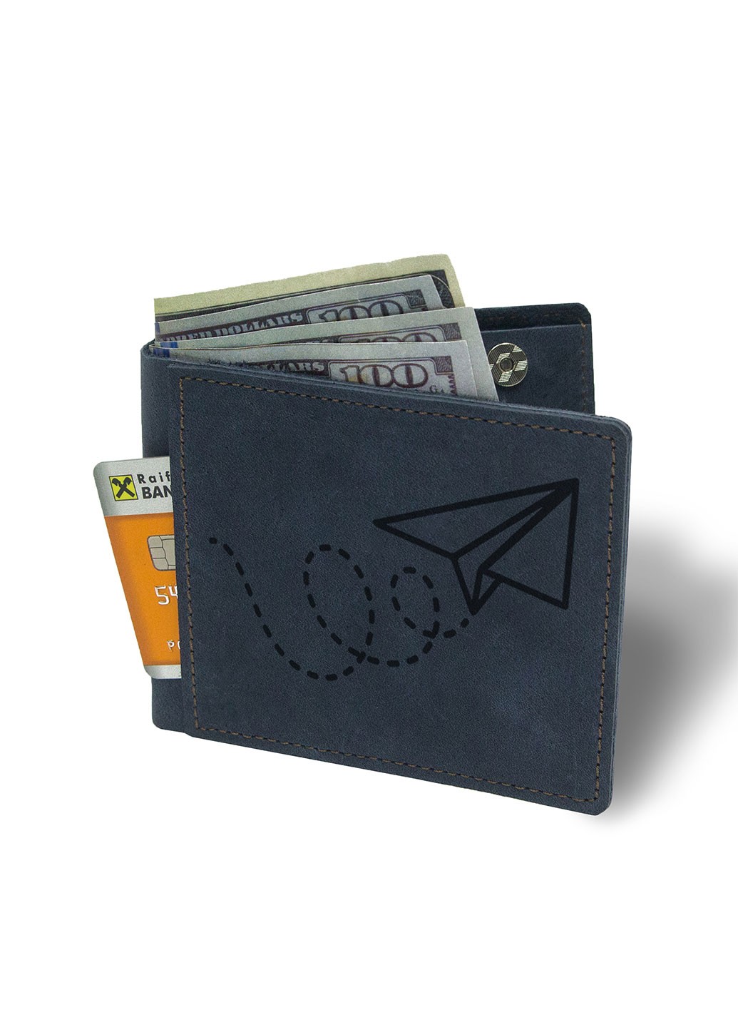 Leather wallet DNK Leather 30-18-13 blue